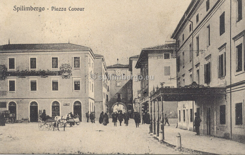 Piaza Cavour Spilimbergo 1910