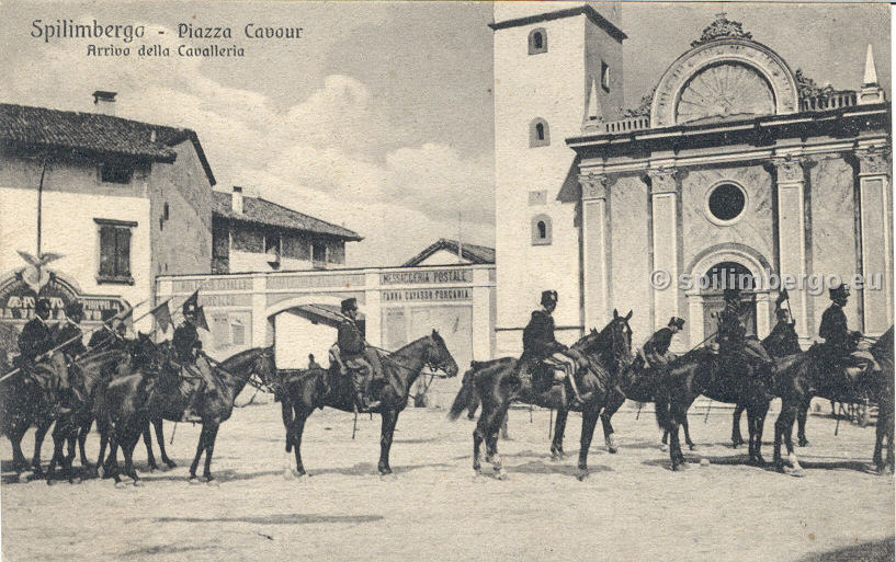 Spilimbergo, Cavalleria in Piazza Cavour 1905.