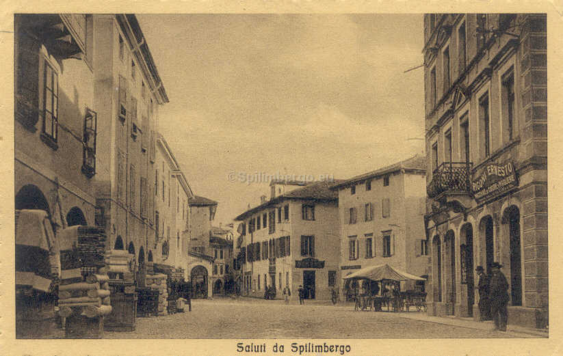 Spilimbergo, commercio in centro 1915