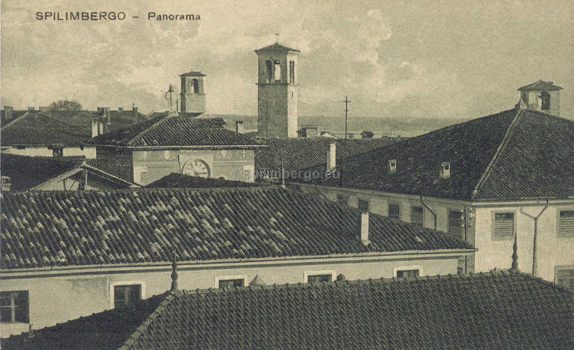 Spilimbergo, panorama tetti anni XX