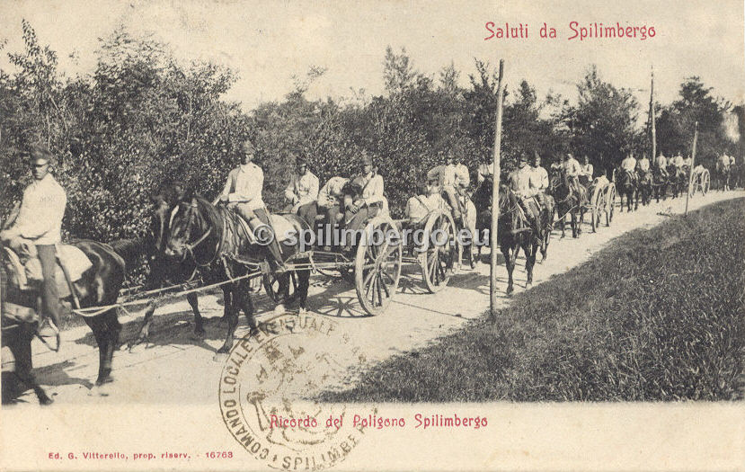 Spilimbergo, rientro dal Poligono di tiro 1905