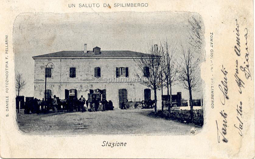 Spilimbergo, stazione dei treni 1905
