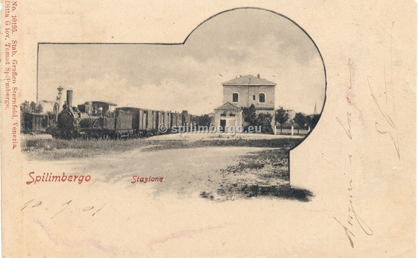 Stazione dei treni di Spilimbergo 1901