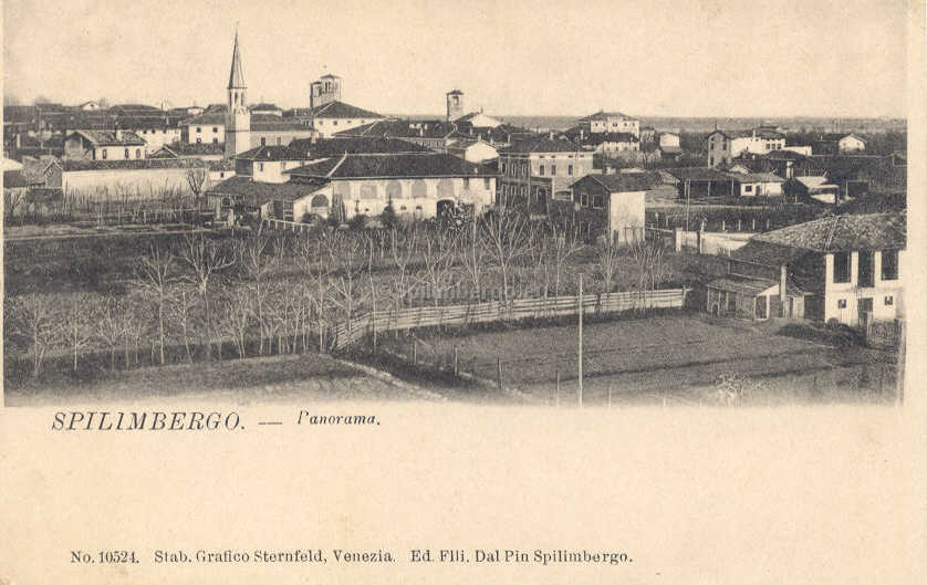 panorama di Spilimbergo visto da ovest 1900